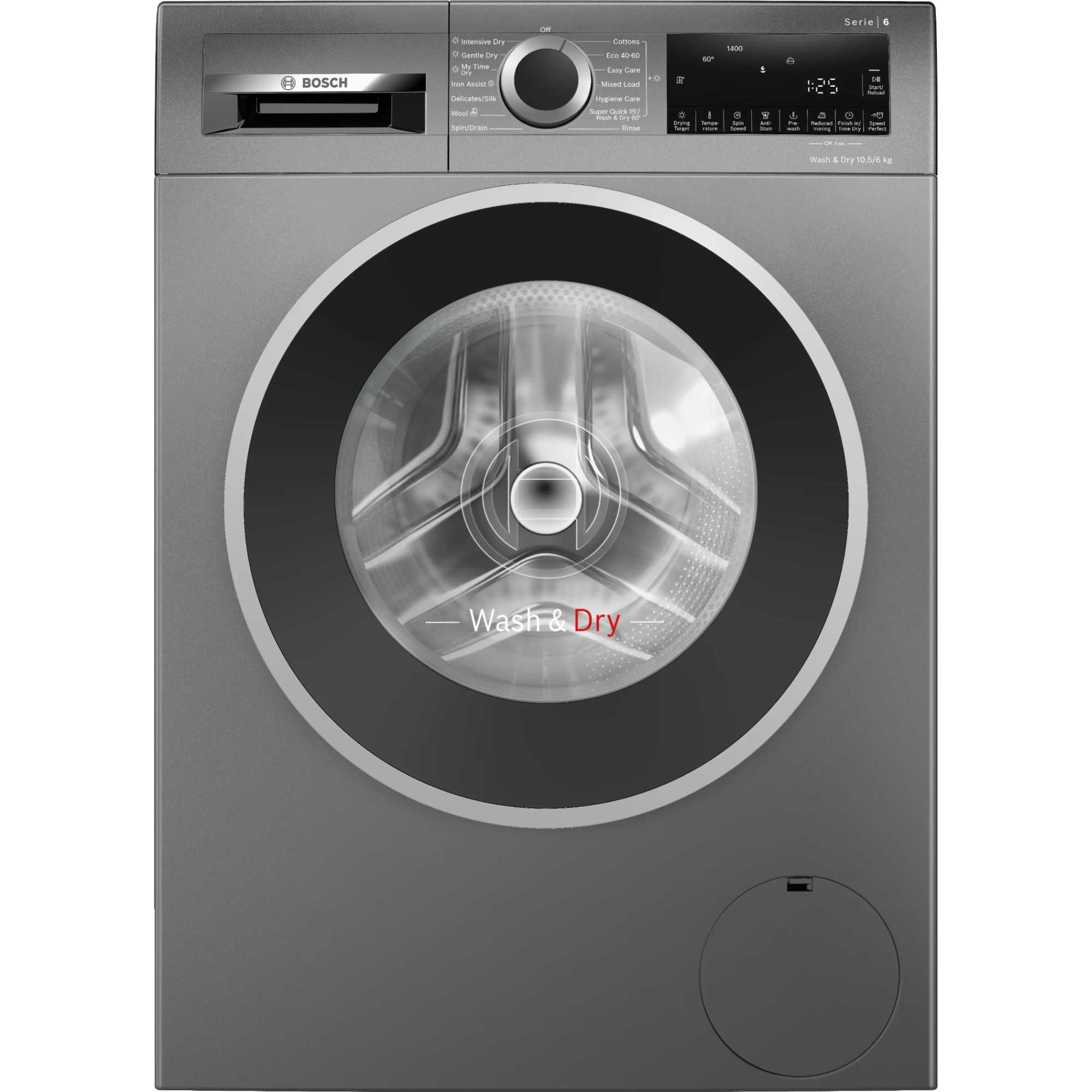 WNG254R1GB Series 6 1400rpm Spin Speed 10.5kg Wash 6kg Dry Washer Dryer