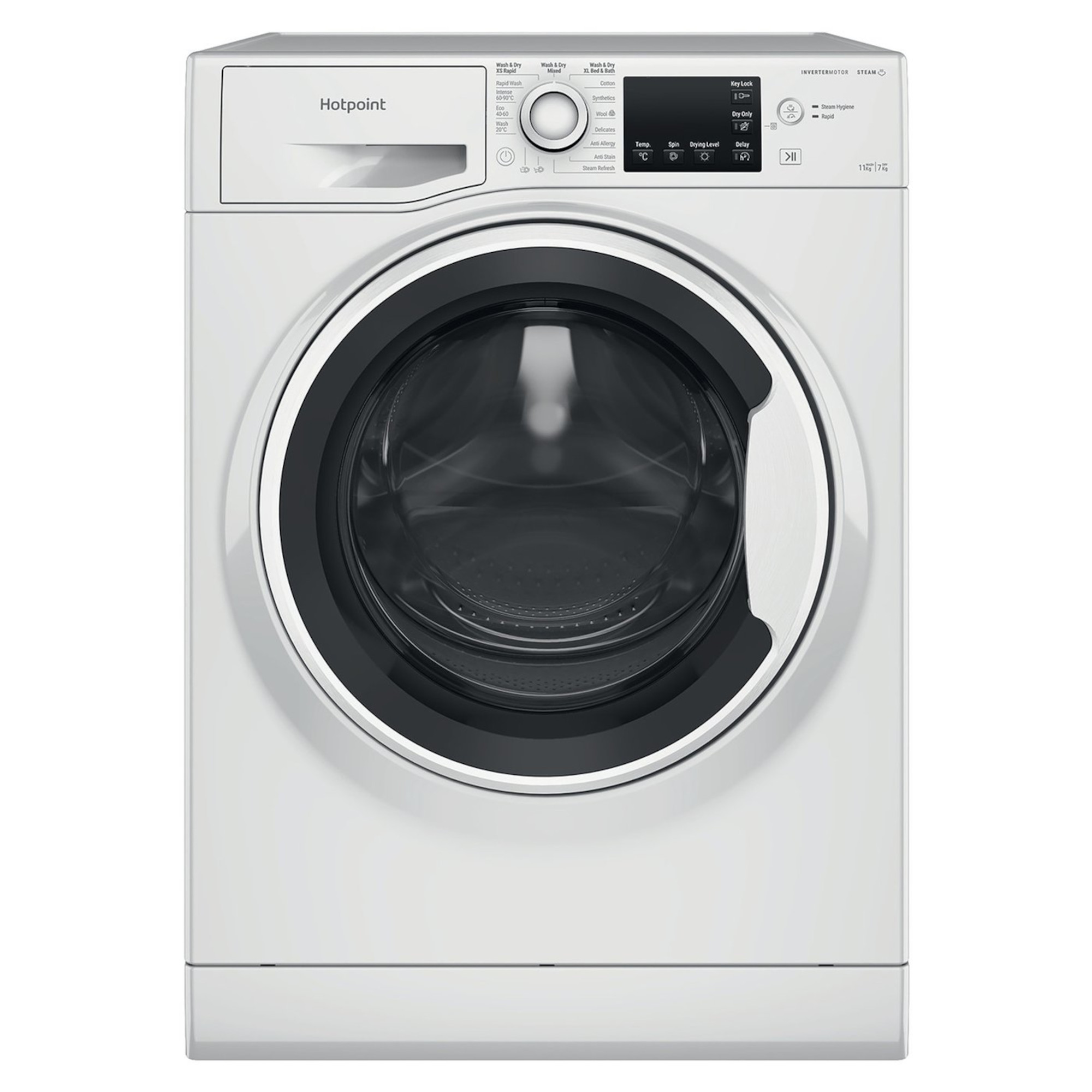 NDB 11724 W UK Anti-Stain 11kg Wash 7kg Dry 1600rpm Washer Dryer - White