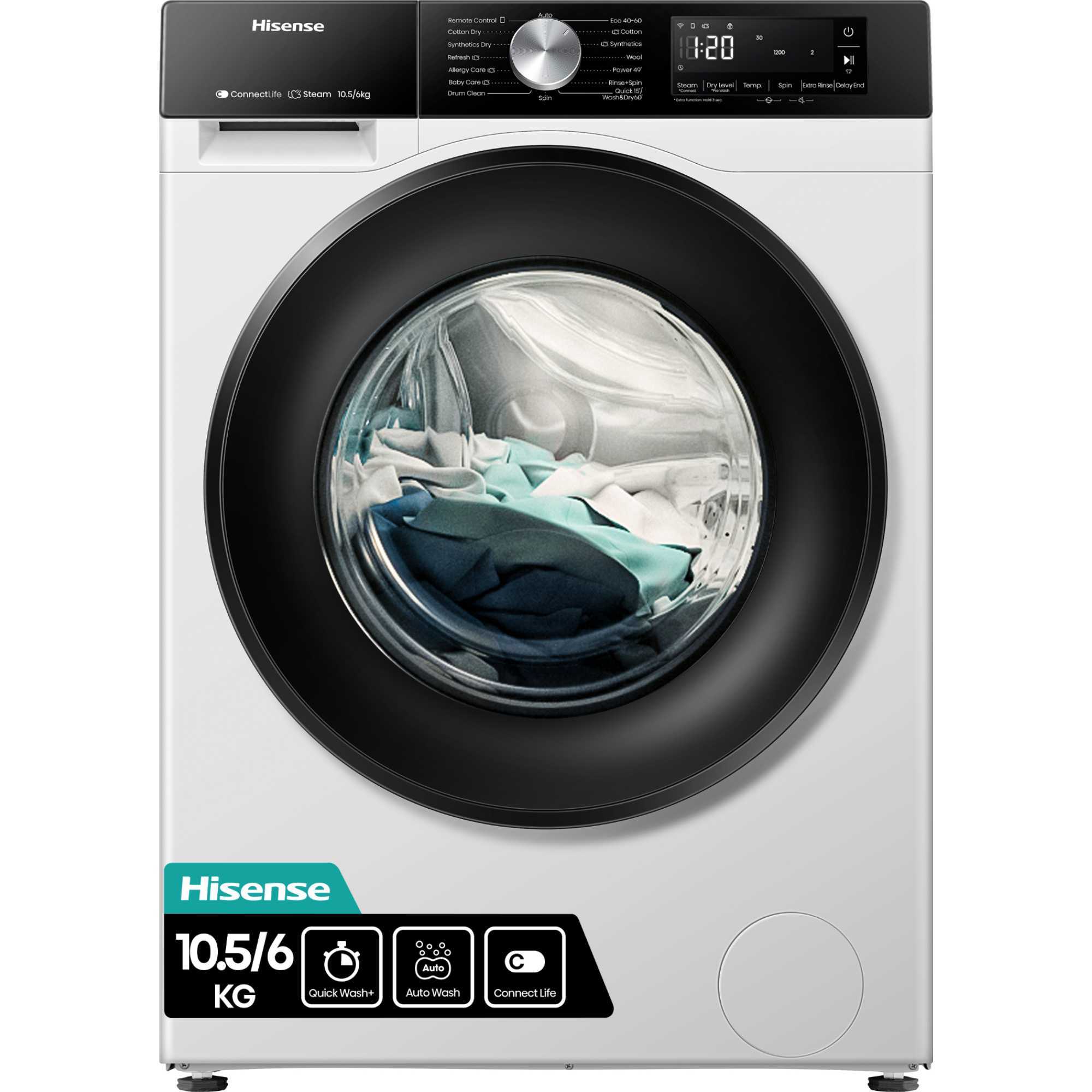 WD3S1043BW3 10.5/6kg 1400rpm Washer Dryer - White